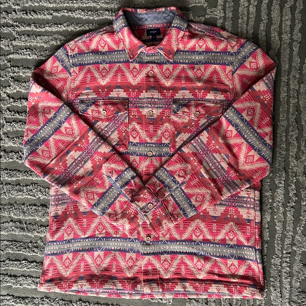 Jcrew southwestern jacquard shirt jacket
